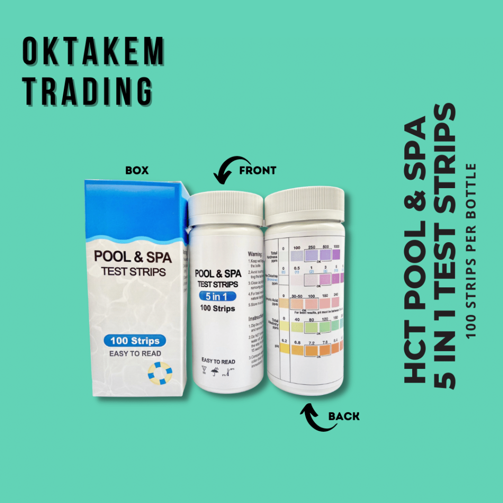 HCT POOL AND SPA 5 IN 1 TEST STRIPS