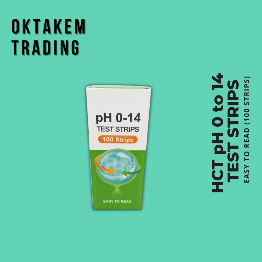 HCT pH 0-14 EASY TO READ pH TEST STRIPS 100 strips
