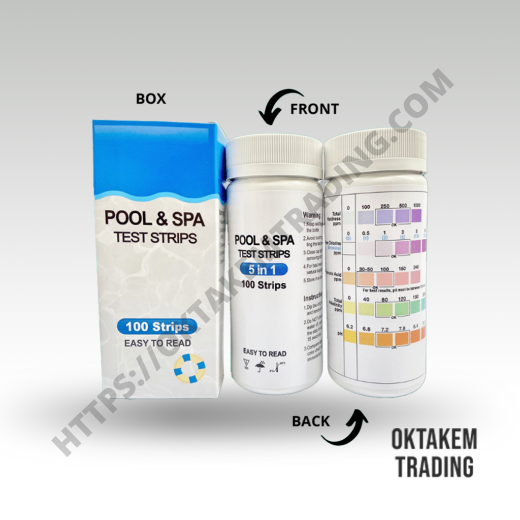 HCT POOL AND SPA 5 IN 1 TEST STRIPS